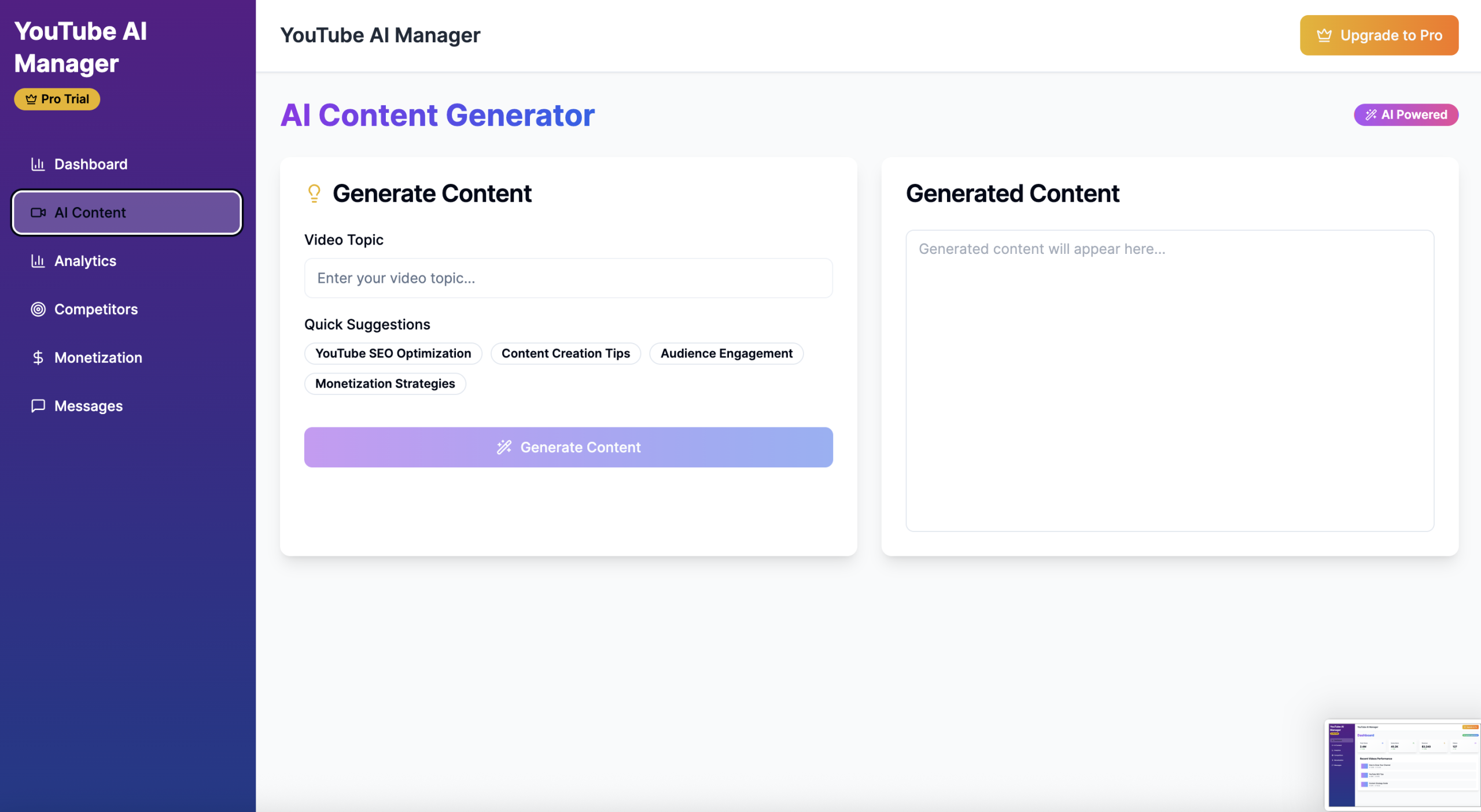 Analytics Dashboard